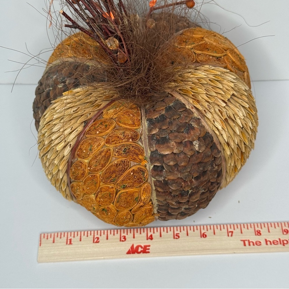 Set of 2 Decorative Pumpkins for Fall & Thanksgiving Tabletop Centerpiece Decor - Picture 14 of 16